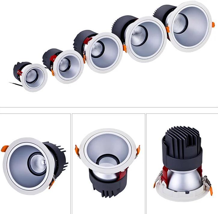 Cutout 90mm embedded LED COB hotel application wall washer ceiling downlights 24w for project spotlight downlight