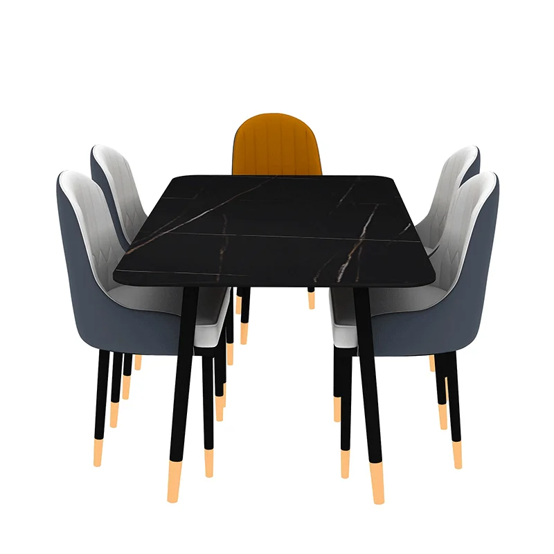 
Nordic style cheap price Panel tables and chairs dining room furniture dining tables set 