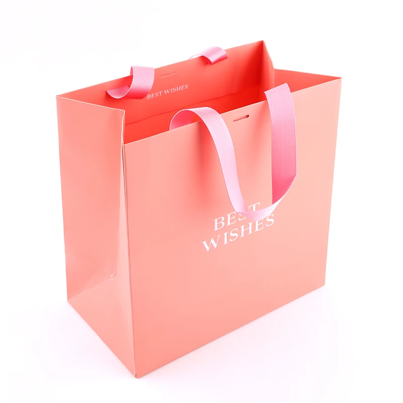 clothes/shoes portable personalized cardboard packing creative apparel foldable t-shirt customizable square bottom paper bags