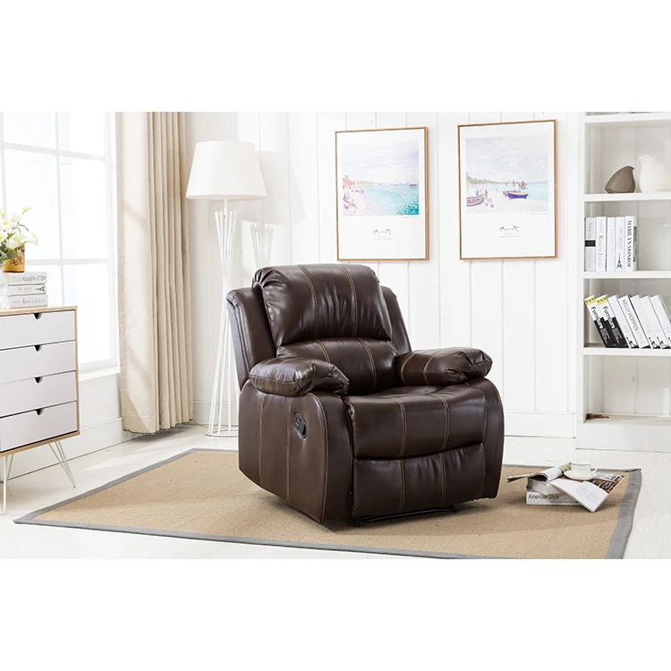 New Design Luxury Home Furniture Comfortable Leather Reclining Sectional Sofa Set