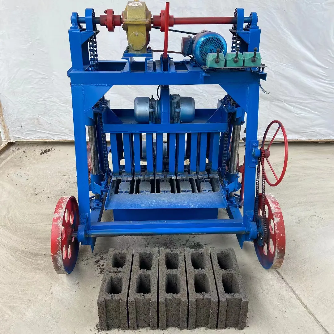 Big mobile brick making machine produces bricks in 45 seconds Cement concrete hollow block forming machine