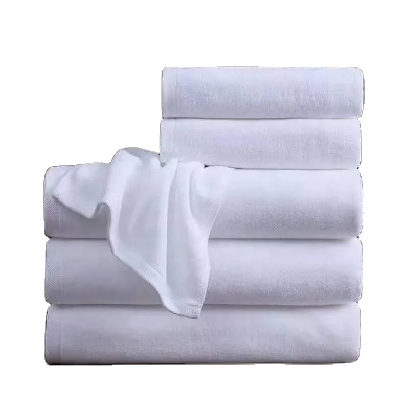 QUNZHEN 70 140 600g white bath towels luxury cotton hotel  bath towels