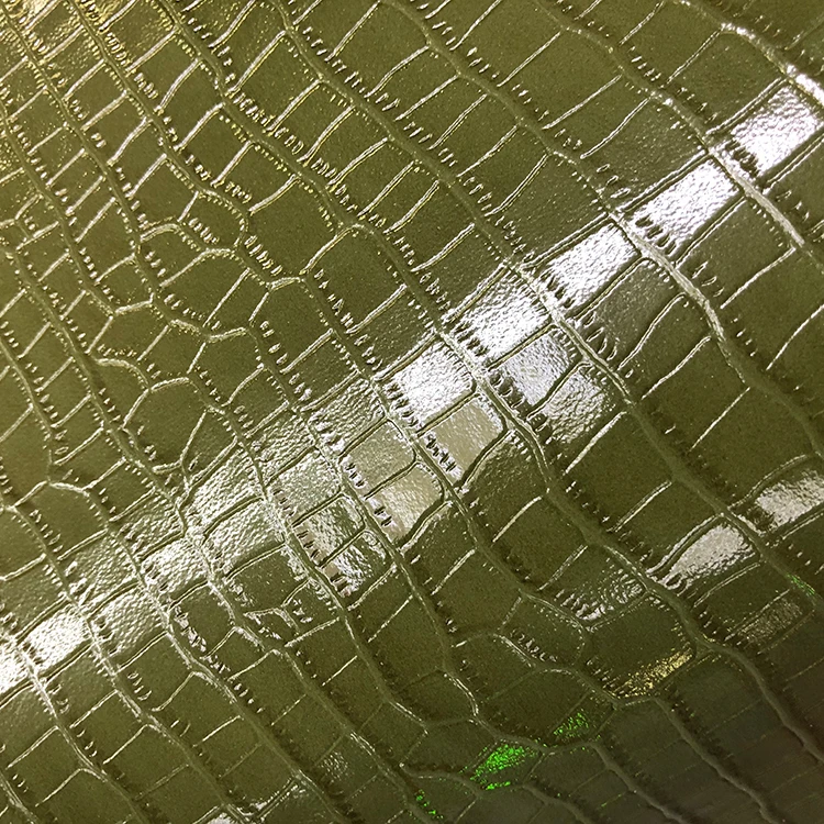 Real Crocodile embossed sheep skin alligator pattern leather for shoes bags jewelry box