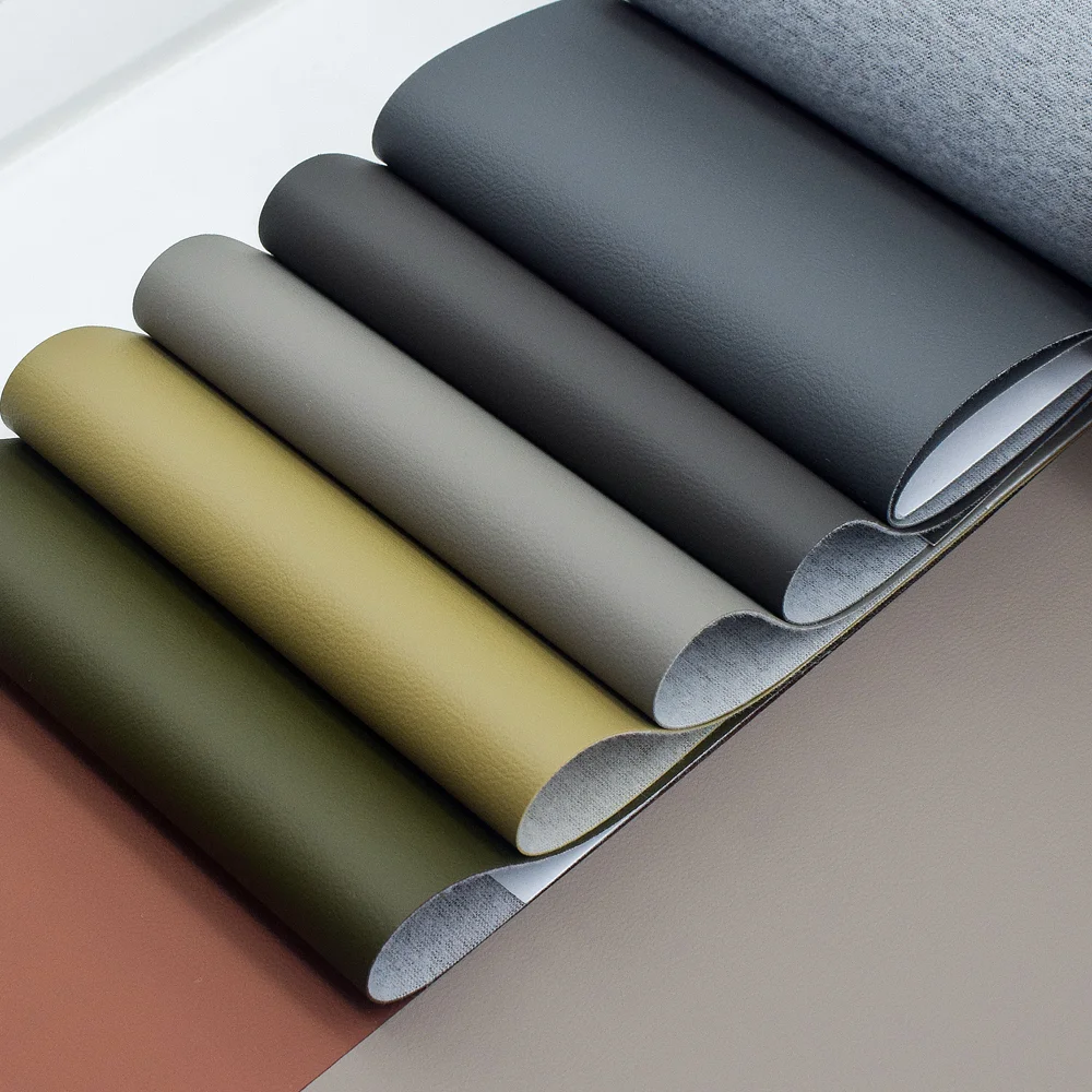 Factory Wholesale Cheap Colorful Buy Plain Vegan Pvc Leather Fabric Roll Synthet Leather Fabric For Sofa