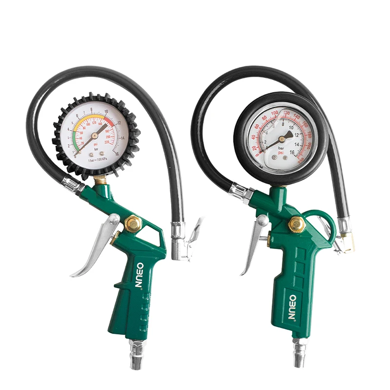 Handle Type Digital Tyre Inflator Pressure Gauge With Rubber Hose And Push Trigger Switch