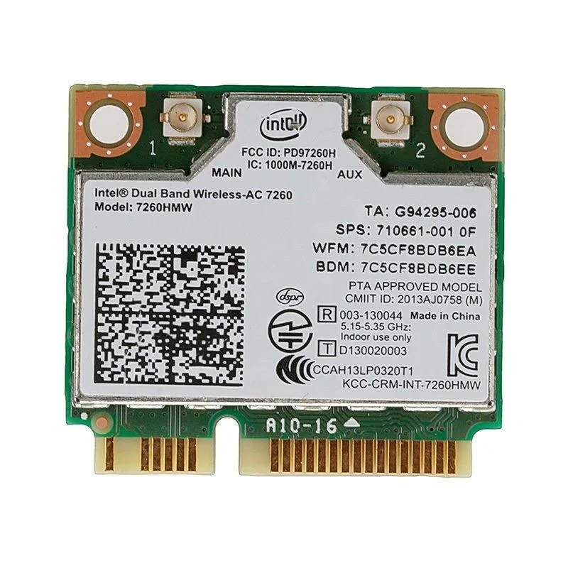 JOEGE computer parts Dual Band Wireless-AC 7260HMW Mini PCI-E BT4.0 Card Intel For HP SPS 710661-001