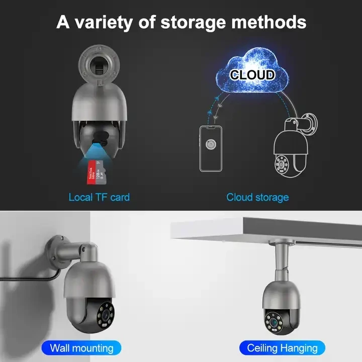 China Factory 4MP Auto Human Tracking Human Detection PoE PTZ Security Camera System Ip Camera Kit