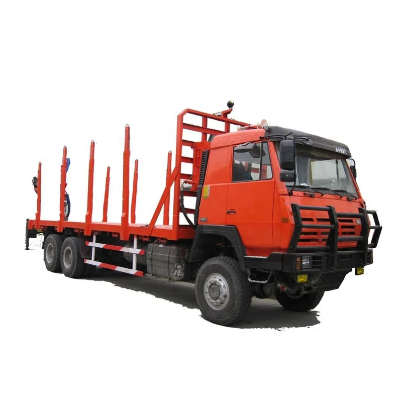 Sinotruk howo brand 6x4 грузовик для транспортировки древесины трейлер