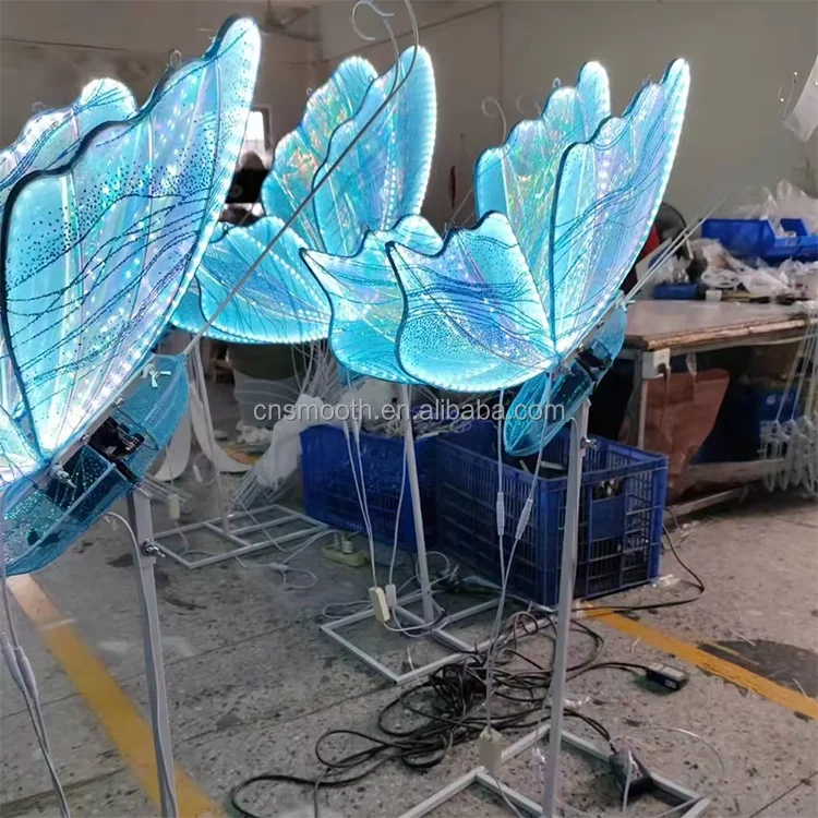 Led Light Butterfly Stage Backdrop Walkway Stand Wedding Walkway Led Light Butterfly Decoration