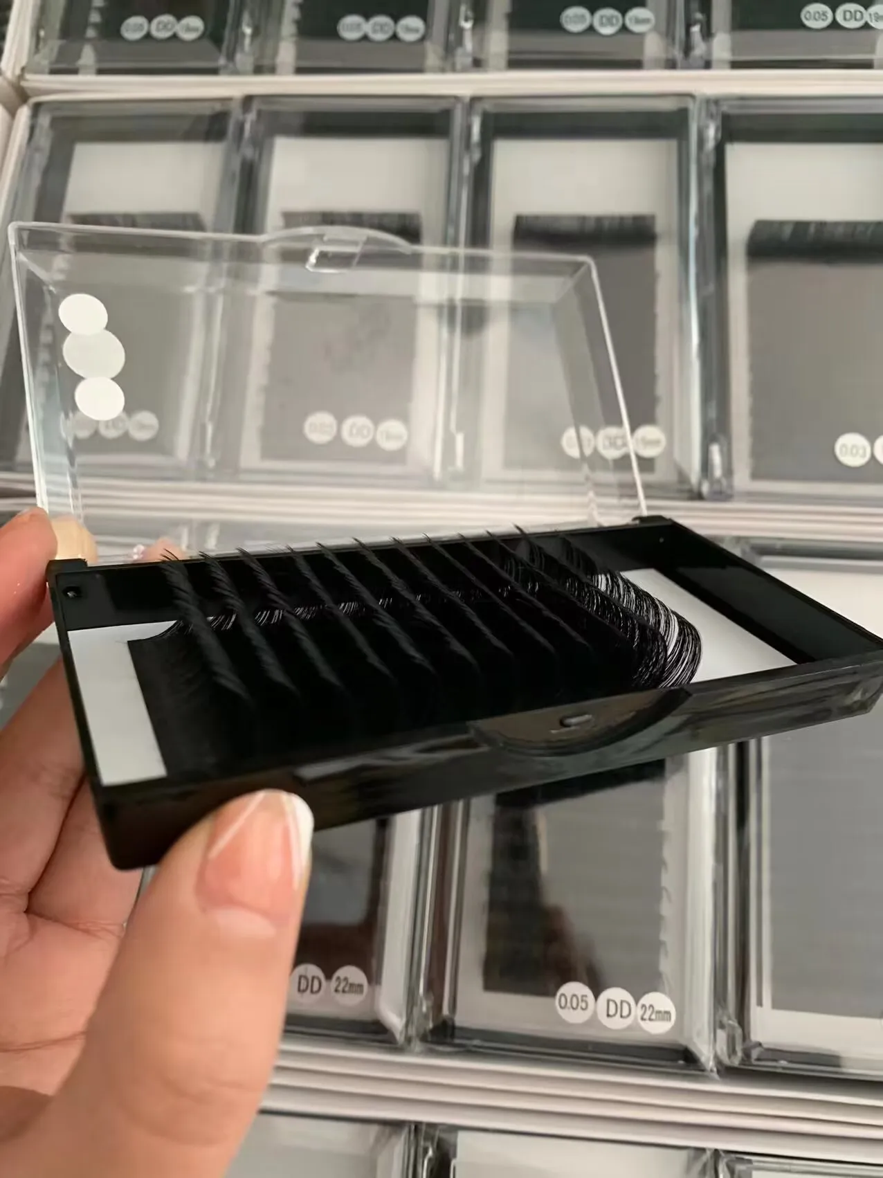 Luxury Eyelash Extension Vegan/7-15mm 3D Eyelash Extension Matte Black Volume Matte Black /Korean PBT Fiber Lash Extensions