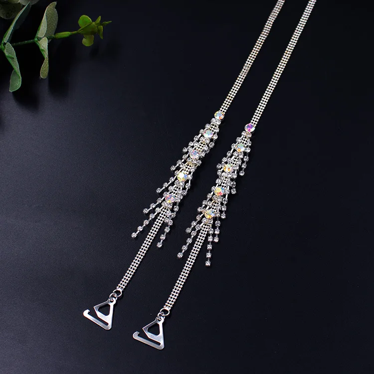 Wholesale Fashion Removable Fancy Rhinestone TasselBra Straps Decorative Rhinestones Metal Bra Straps Connector
