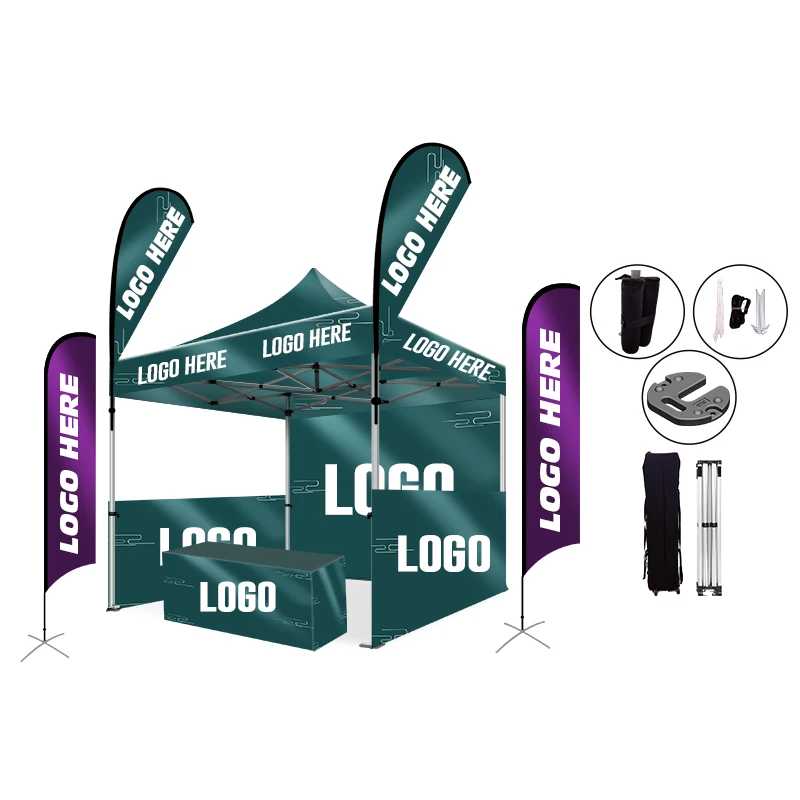 SENTAI 3X3M Advertising Canopy Aluminum Tent 10X10 Heavy-Duty Commercial Pop-Up Tent