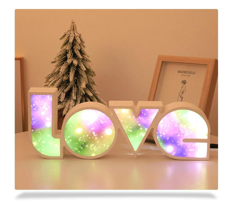 INS TikTok Popular Love LED Night Light Lamp For Confession Wedding Gift Changing Table Lamp