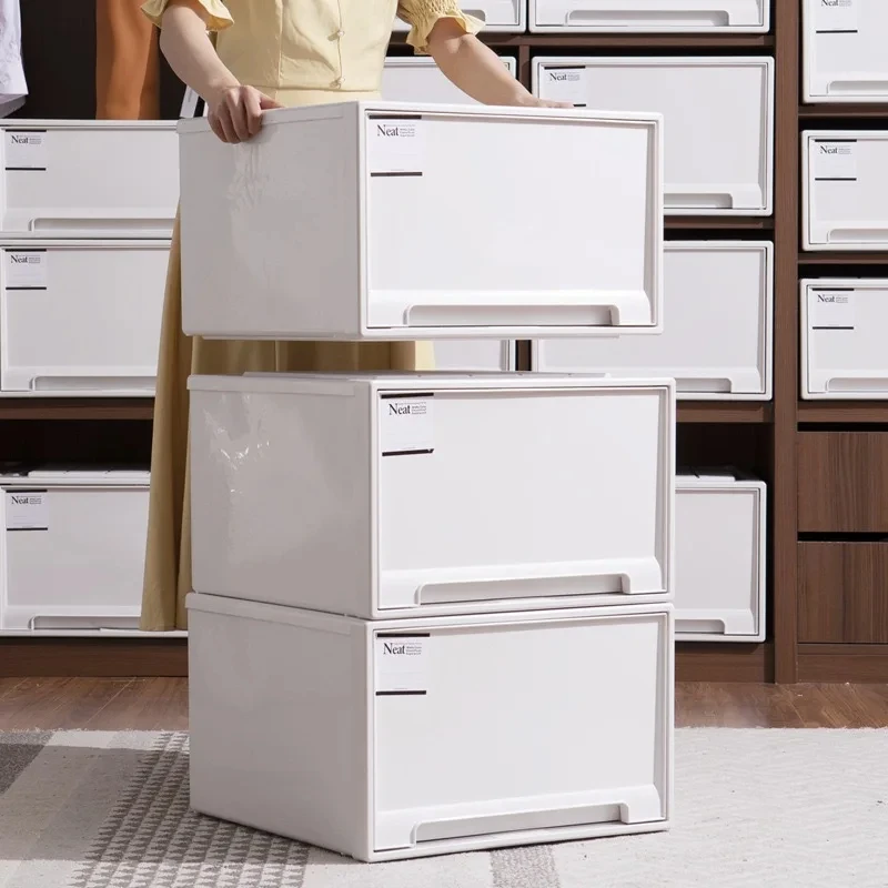Wardrobe Underwear Storage Box, Thickened and Large-capacity Clothes Locker Transparent Drawer Storage Box, Household Plastic