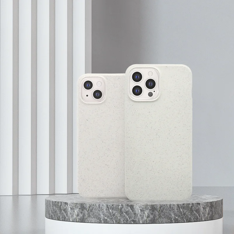 Biodegradable Eco-friendly Wheat Straw Material Full Degradable Custom Sublimation Mobile Phone Cases Phone Case