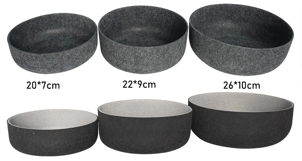 Upin custom Hard Felt Basket Storage Box Desktop Organizer Fabric Storage Trays Storage Boxes & Bins