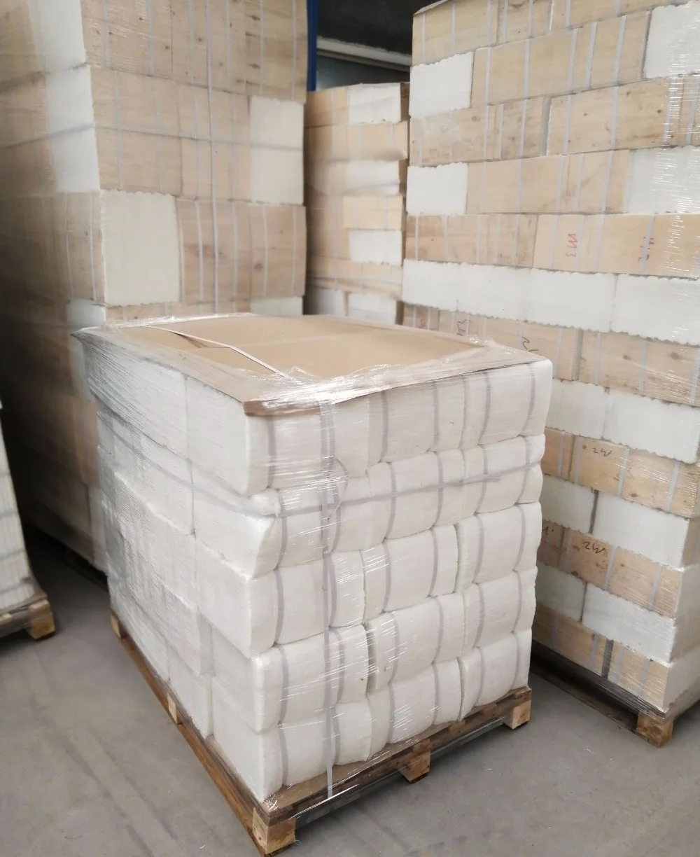 Fire resistant thermal insulation 150 mm ceramic fiber shaped modules