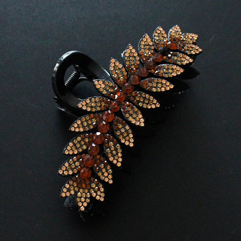 Women Luxury Rhinestone Hair Claws Crab Hairpins Ladies Large Size Ponytail Hair Clips Fashion New Accessories Gifts