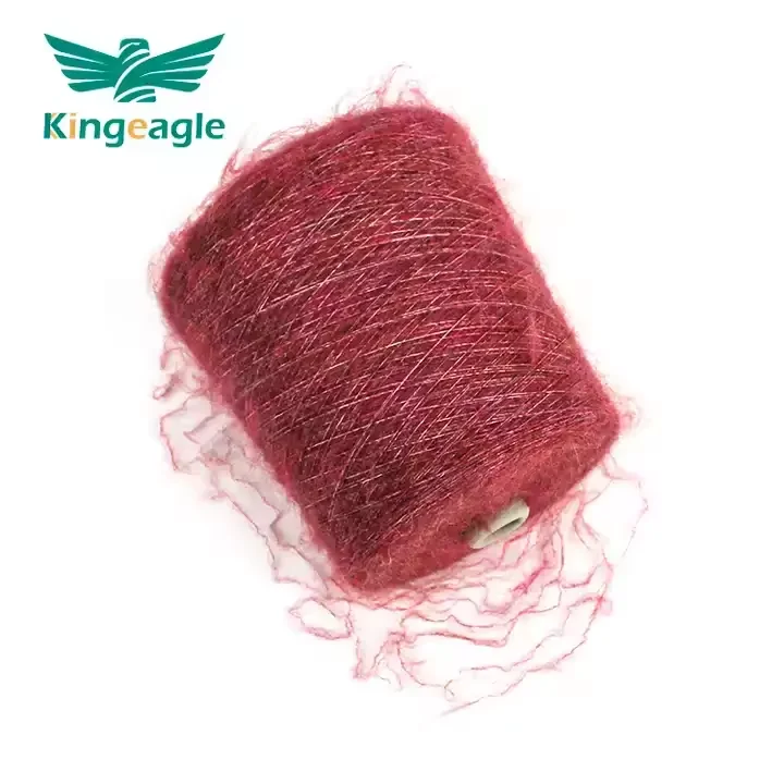 Высококачественная пряжа Kingeagle 12.5 нм/1 красный цвет окрашенная шерсть матовая для вязания