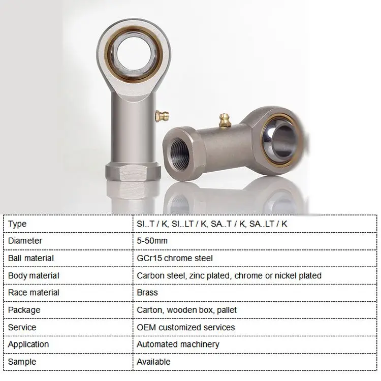 Custom Threaded Carbon Steel Rod End Joint Bearing