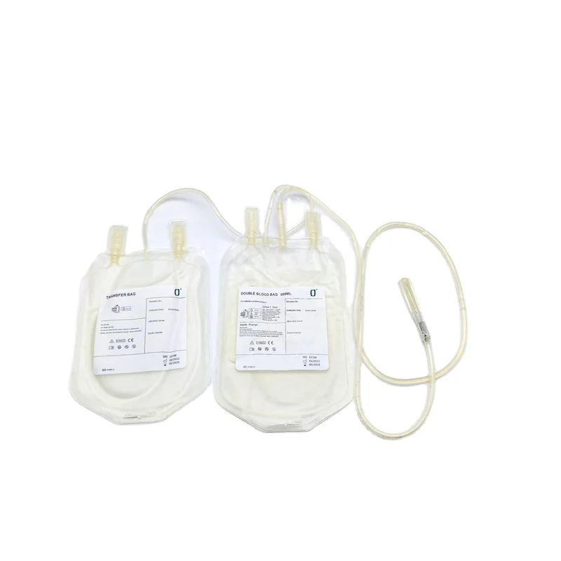 Hospital Use Good Quality Medical Blood Bag CPDA-1 Best Price Anticoagulant Single Double Blood Bag