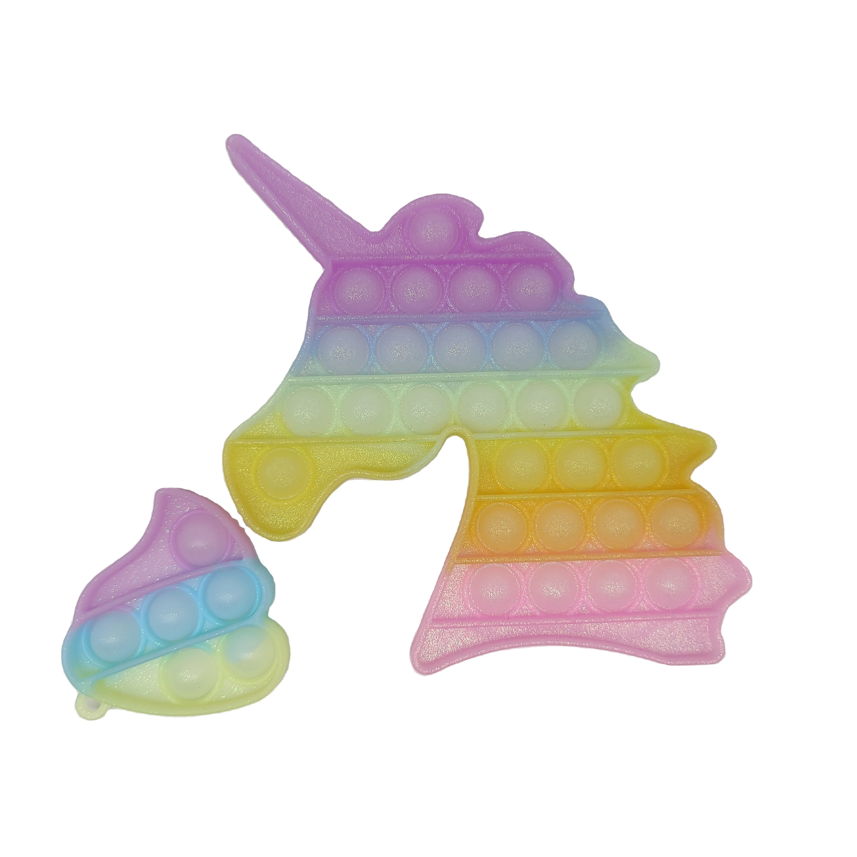 In STOCK Glitter Unicorn poop pop fidget toys