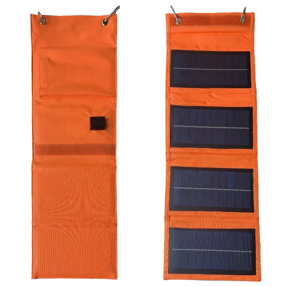 Solar panels foldable portable folding solar panel Mobile smart phone charger bag with USB port for all