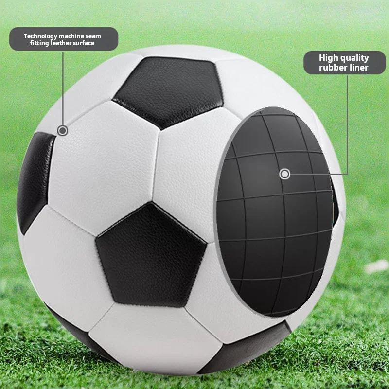 No. 5 High School Entrance Training Competition Soccer Ball PVC Rubber Leather Size 4 Adult Primary/Secondary Students Wholesale