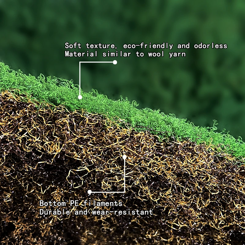Wholesale Flocking Potted Green Moss Artificial Plant Sphagnum Peat Wall Art Office Decor