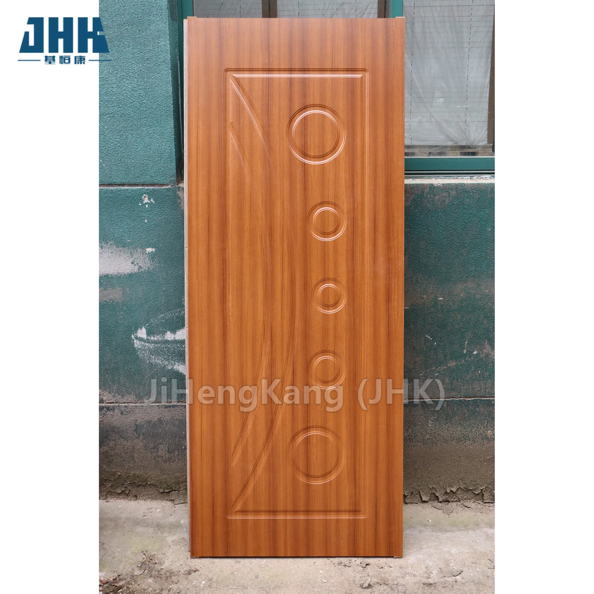 JHK-P PVC wooden interior door design  for houses mdf door price Good quality Prefinished Wood Interior PVC Doors
