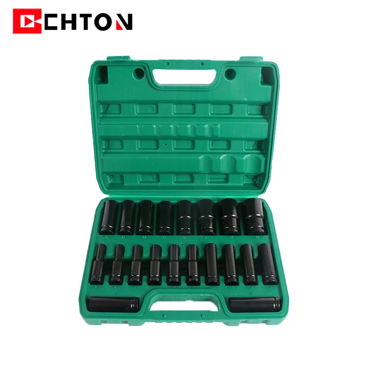 Hot Sale 10 15 20 Pcs CR-V Deep Air Impact 1/2 Inch Socket Set