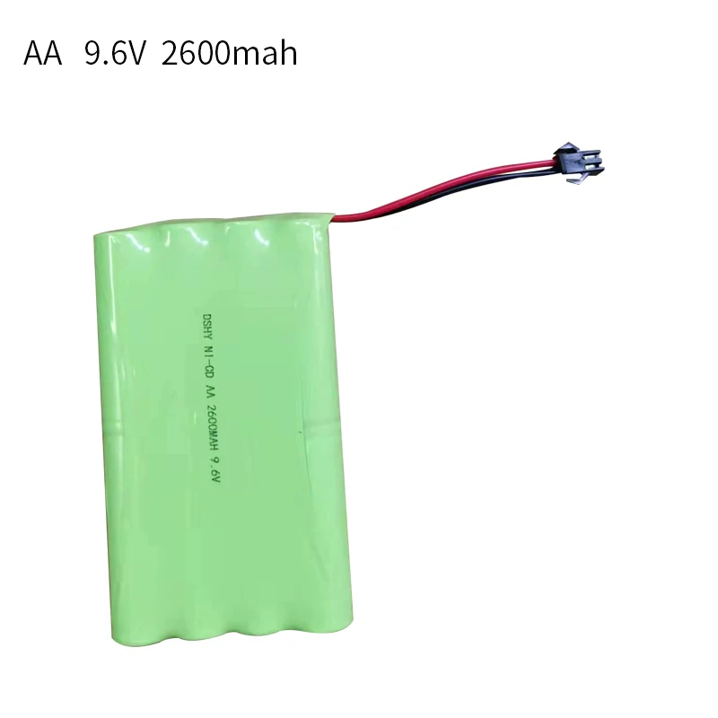 NiCD Battery Pack 9.6v 2600mAh OEM Strong Performance with SM 2P White Plug Type for RC Toys Rechargeable nimh Battery
