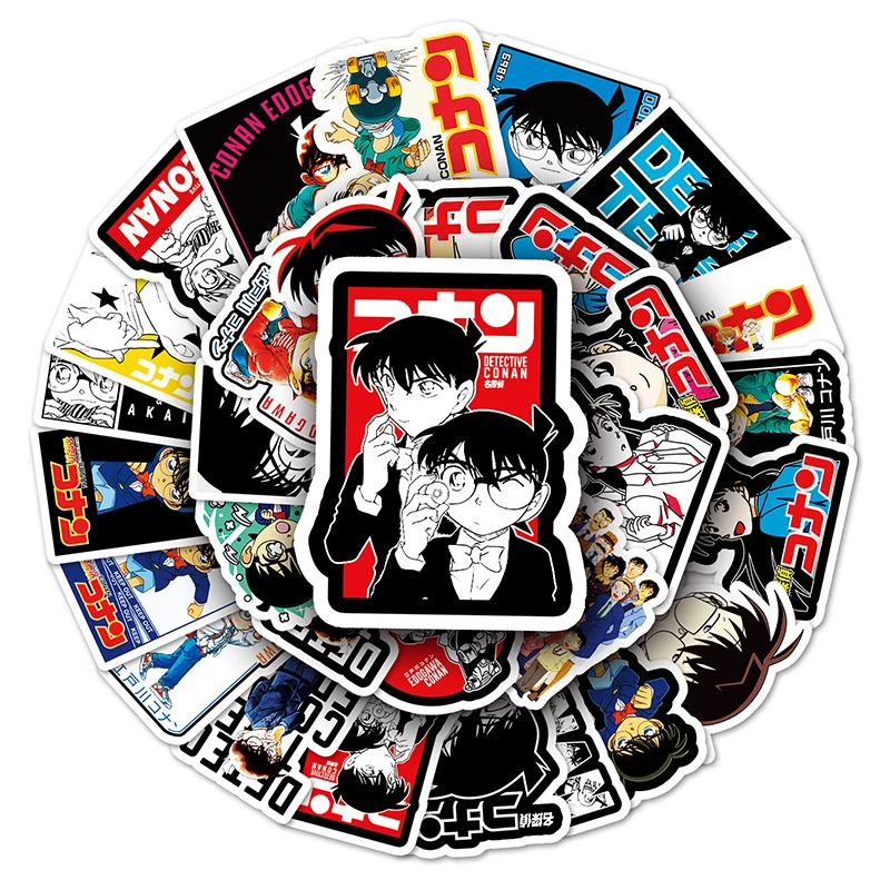 DIY Waterproof Cartoon Detective Conan Design Stickers For Diary Planner Album Phone Case Laptop Card Making Stationery Sticker