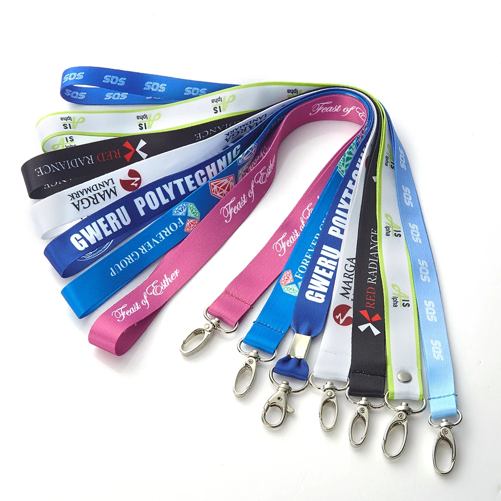 
Custom 1cm 1.5cm 2cm Custom Printed Neck Strap Dye Sublimation Lanyard 