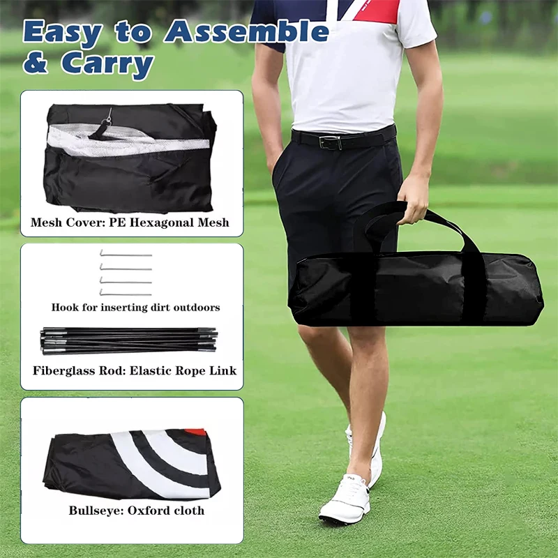 Outdoor Foldable Golf Practice Net Driving Range Golf Training Net 3M Golf Hitting Nets for Backyard