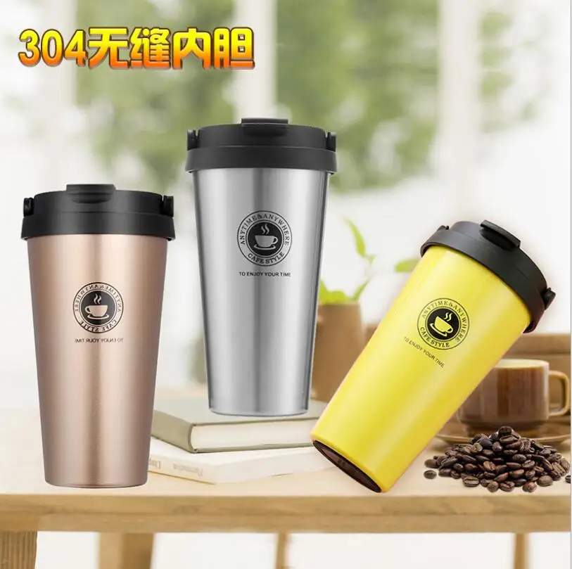 500ml Wholesale Vacuum Insulated Stainless Steel Thermal Mug classic with handle for coffee