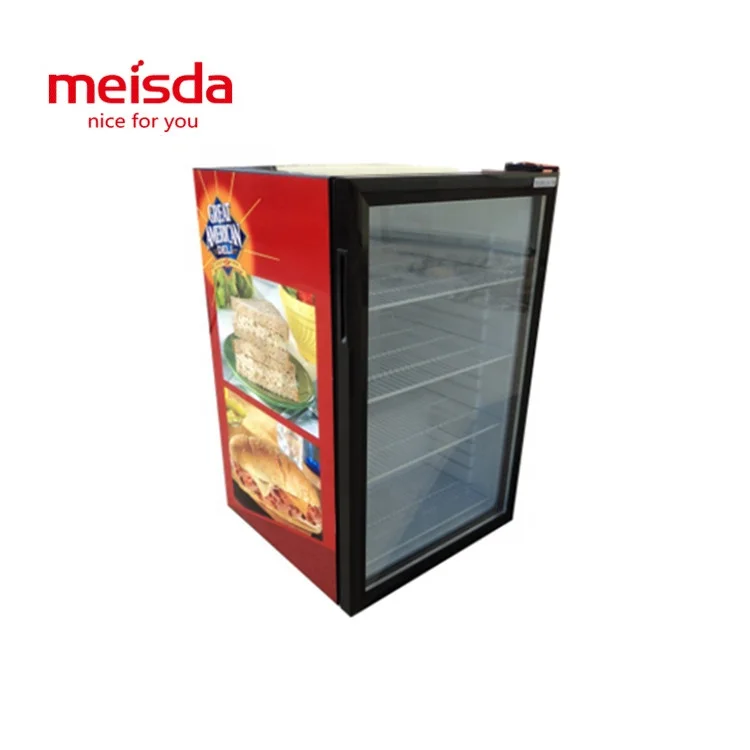 Meisda high quality SC130 glass showing dessert display refrigerator