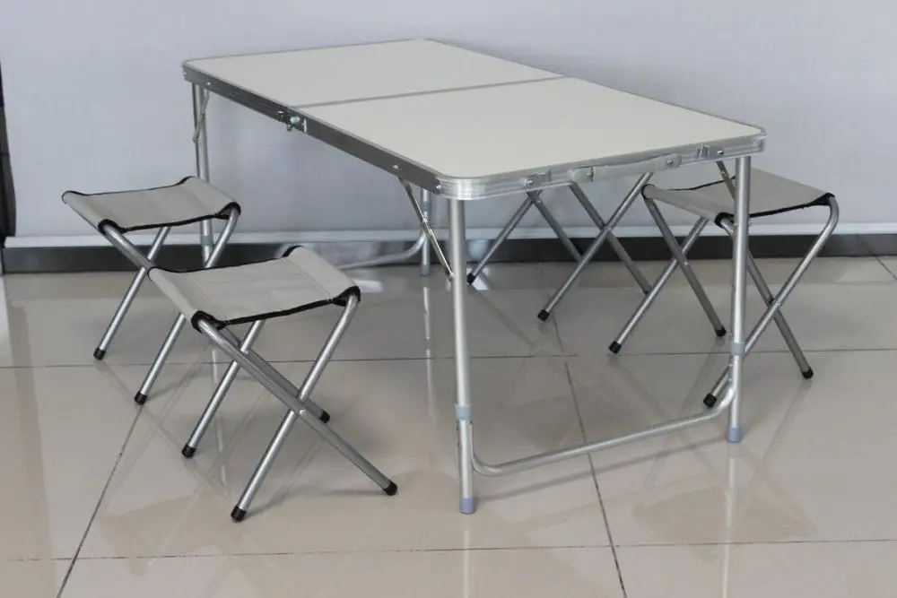 Регулируемый складной алюминиевый стол и стул для отдыха на природе