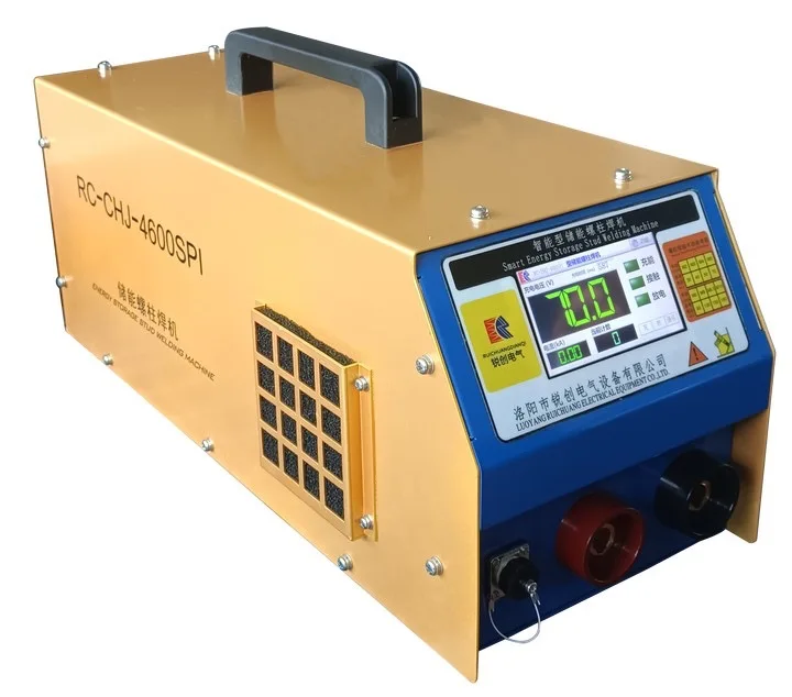 Contact stud welding machine with welding current monitoring function