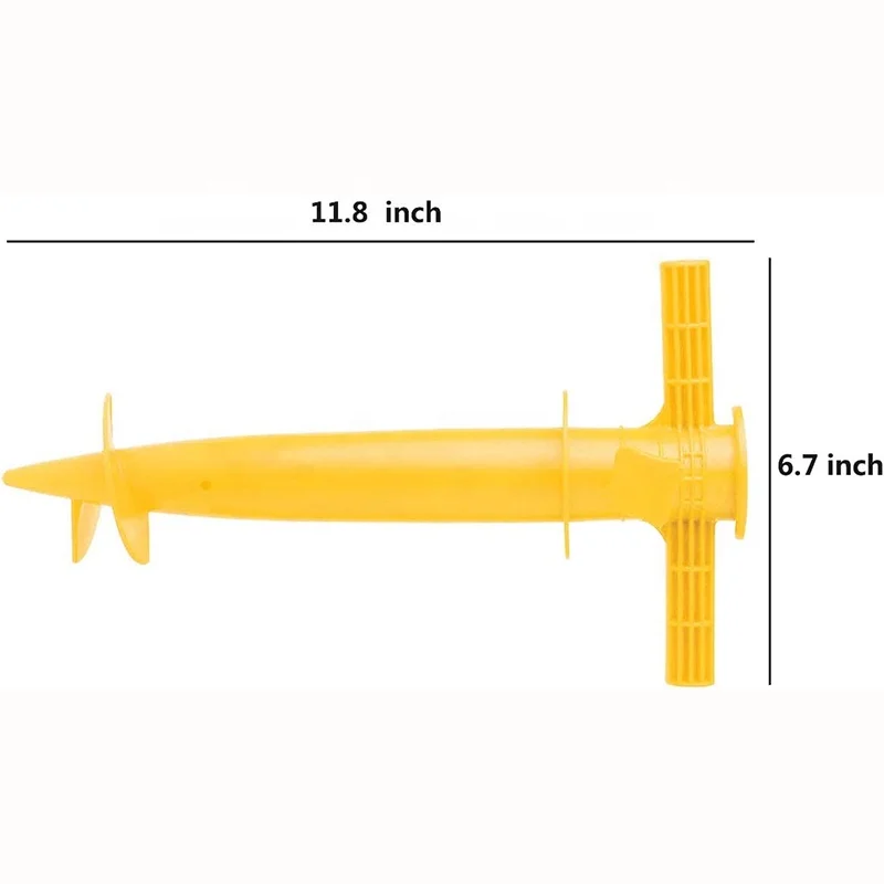 Plastic Beach Umbrella Sand Anchor Adjustable Spike Auger Stand Holder for Garden Patio Umbrella