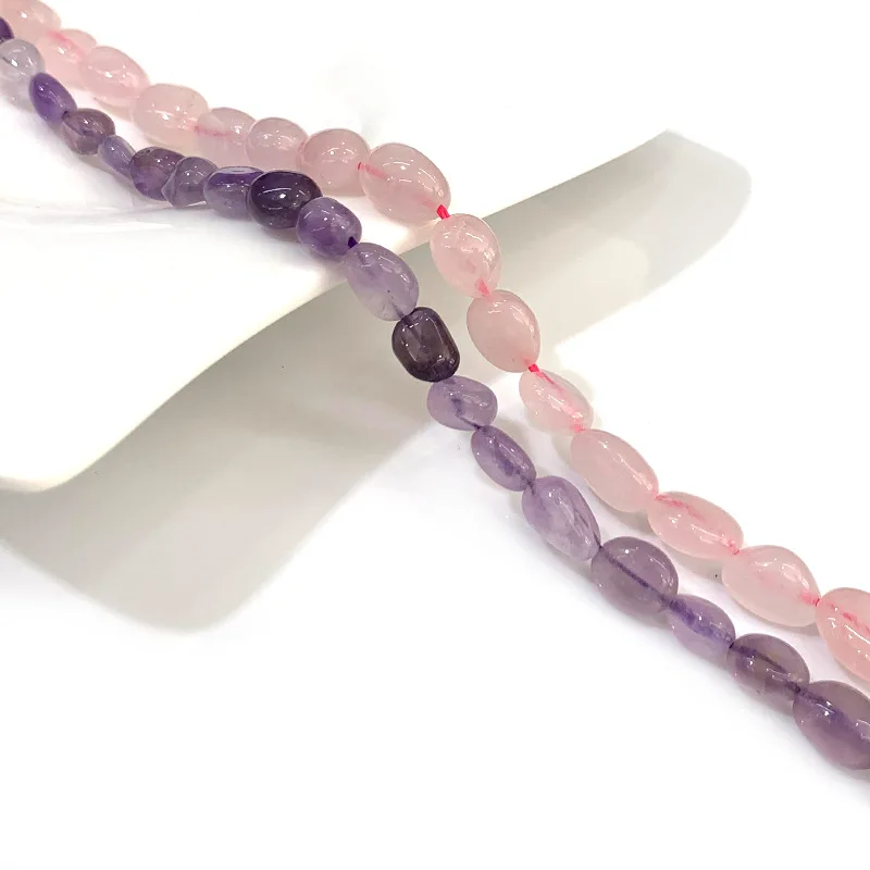 Strawberry Quartz Rose Quartz Lapis Lazuli New Jade 5*8mm Natural Stone Tumble Chip Nugget Beads For Jewelry Making (AB1975)