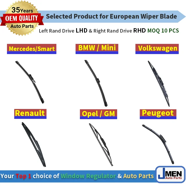 Jmen for VW VOLKSWAGEN CRAFTER FOX LUPO Beam Wiper Blade Standard Hybrid Auto Accessories Seal Arm Parts