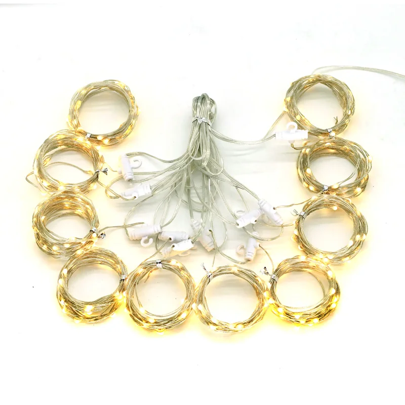 9.84 x 9.84 Ft 3x3m 300 Led Soft PVC Coating Copper Wire Christmas Holiday String lighting Wedding Decor Window Curtain Lights