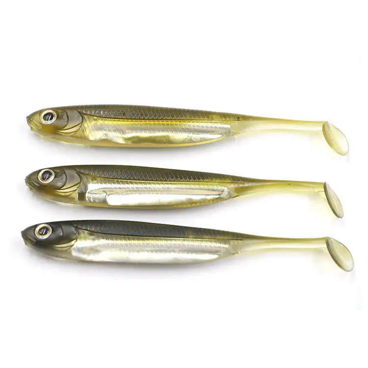 THORFORCE 80mm2.85g Fish Lure 3D Eyes Shad Lure Soft Bait Eco-Friendly Material Freshwater Saltwater fishing Lure