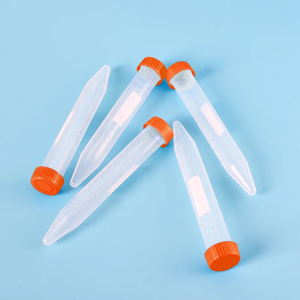 Laboratory Consumables 15ml Plastic Centrifuge Tube With Screw Lid