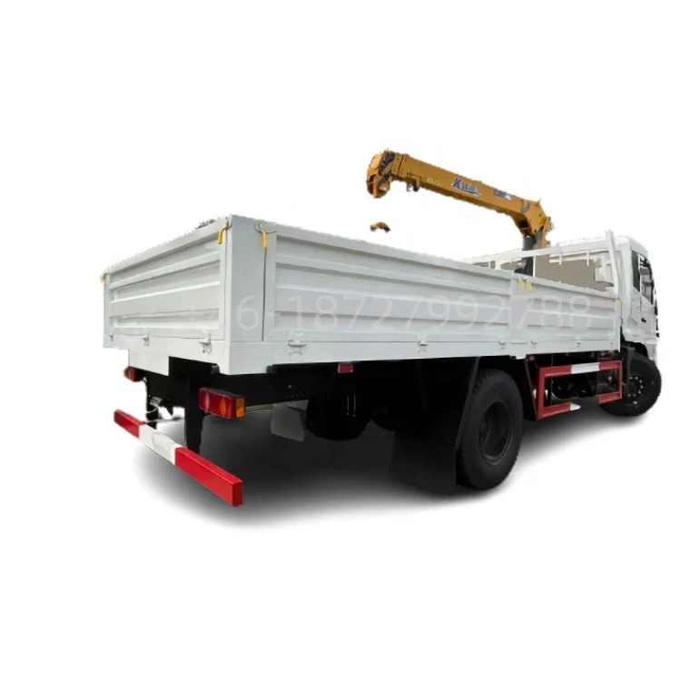 HOWO 4x2 4x4 dump truck chassis mounted a 3.2tons to 5tons stif boom telescopic crane vehicles for sales cheap price