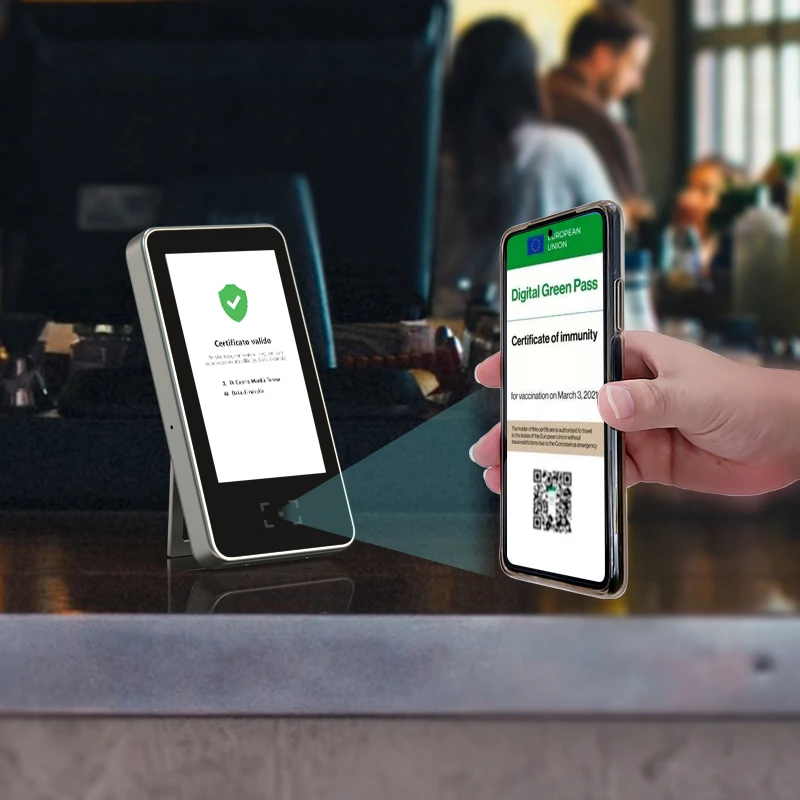 wifi portable wireless European Green pass qr reader machine for vaccination sanitary Certificate Scanner