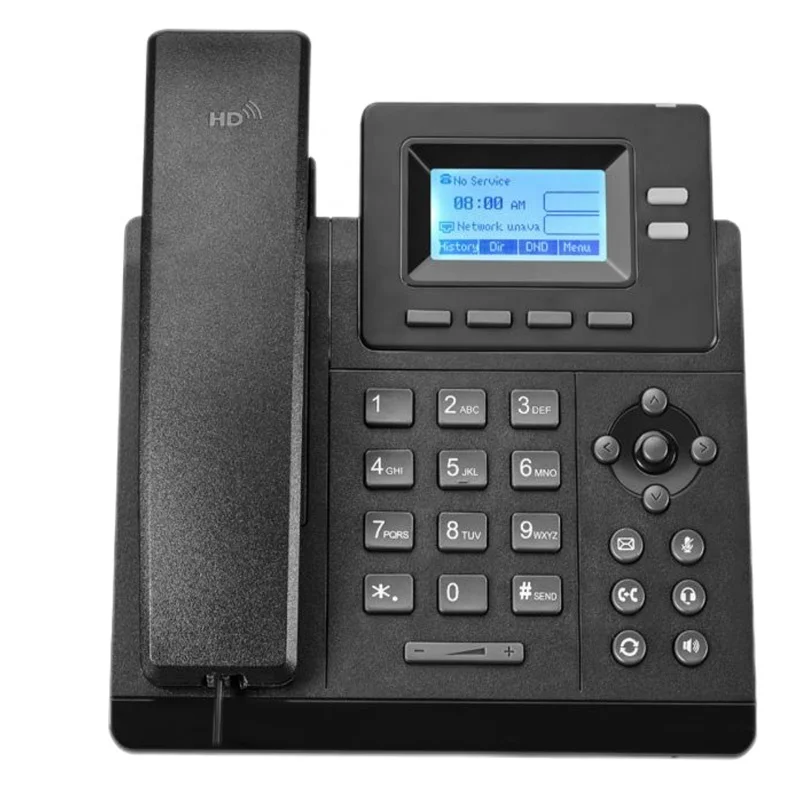 VoIP Phone Desktop IP Conference Telephone 2 SIP PoE Optional