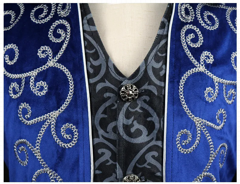 Men Medieval Victorian Costume Tuxedo Gentleman Tailcoat Gothic Steampunk Trench Vintage Frock Outfit Coat for Men