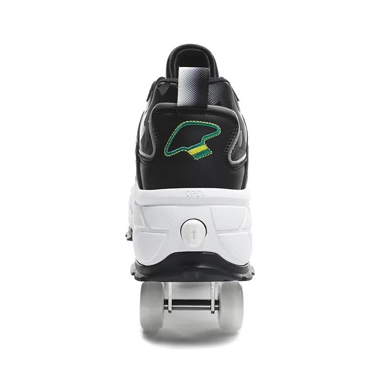 Wholesale Buy Two-row Roller Skates Adults 4 Wheel Quad Heelies Skate Shoes Flashing Roller For Women